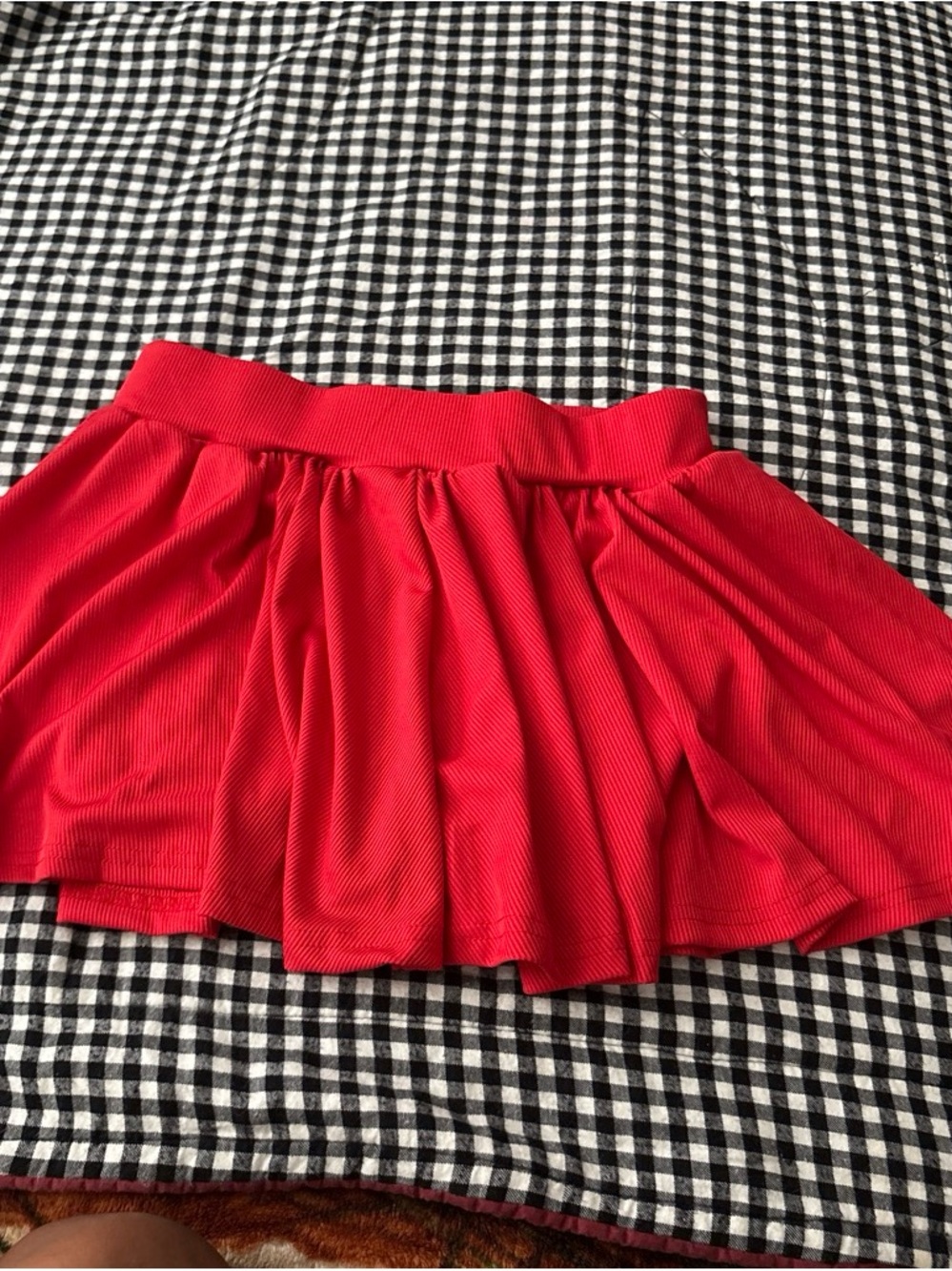 SHEIN Red Flared Mini Skirt